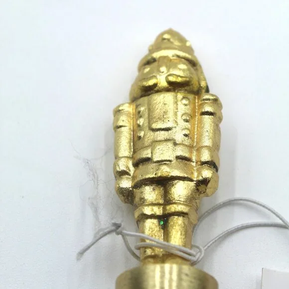 Metal Art Golden Nutcracker Soldier Wine Bottle Stopper Mary Square Item #46954 - Picture 2 of 6